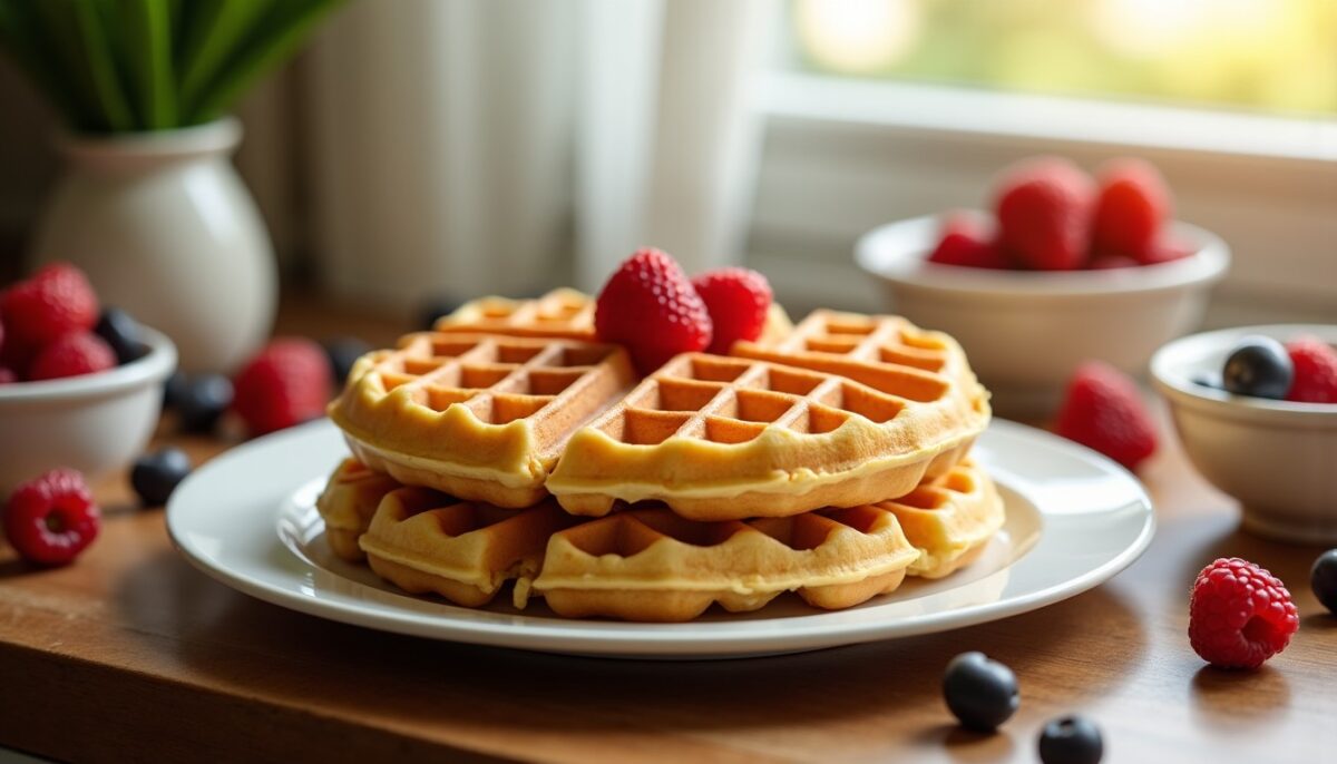 Gaufres aériennes et croustillantes : la recette simple sans une once de sucre ajouté