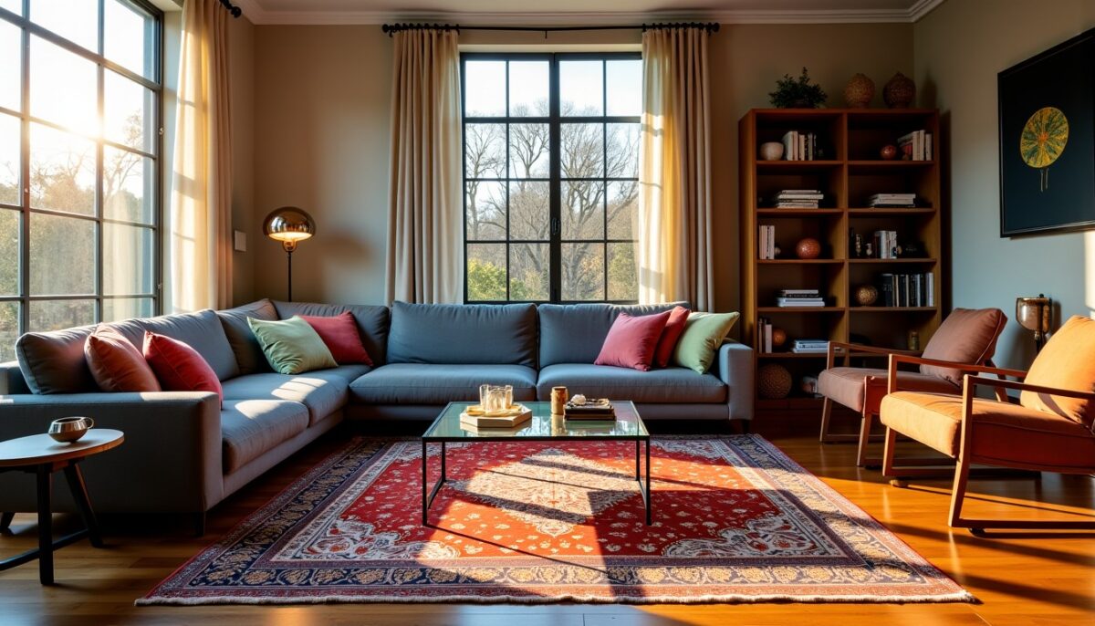 Comment intégrer parfaitement un grand tapis à la décoration de votre salon : conseils et astuces