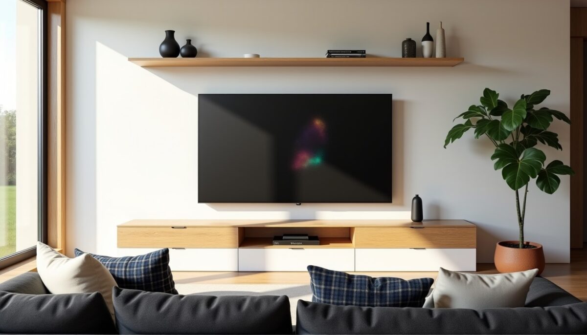 Optimisez l’Équilibre de Votre Espace : Guide Ingénieux pour Intégrer la Télévision avec Style et Harmonie Optimisez l’Équilibre de Votre Espace : Guide Ingénieux pour Intégrer la Télévision avec Style et Harmonie